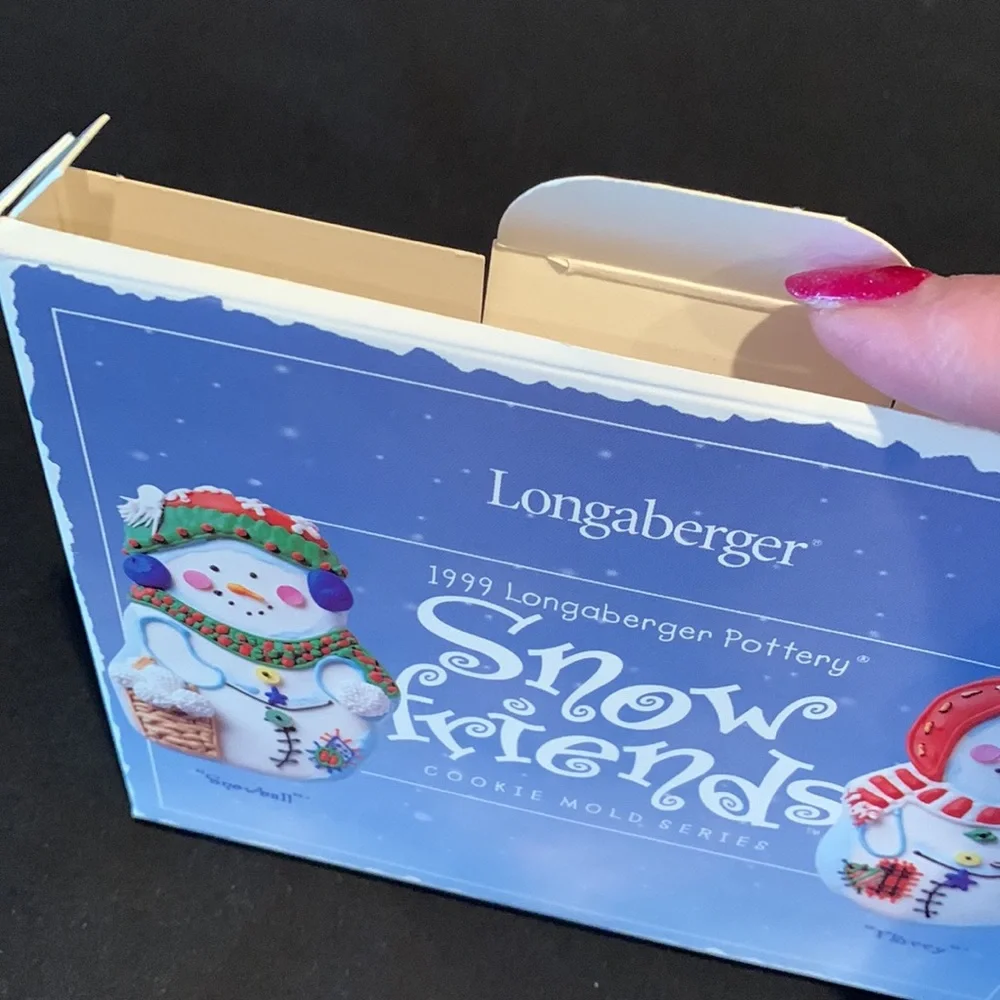 Longaberger 1999 Snow Friends Cookie Molds with Boxes